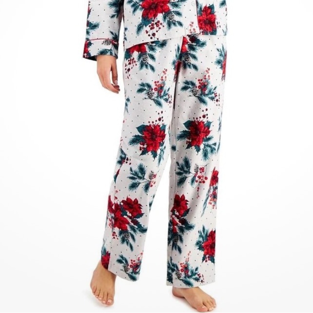 NWT Floral Print Women's Pajama Bottoms Pants Holiday Christmas Soft